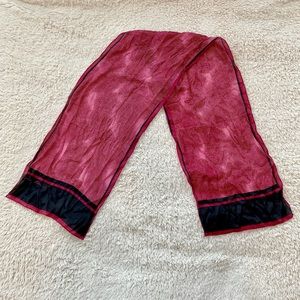 Anne Klein Red & Black Rectangle Scarf